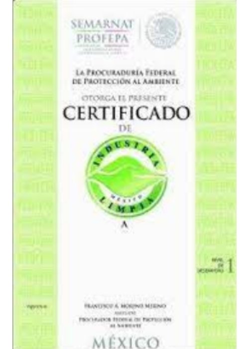 certificado industria limpia